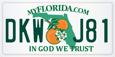 FL license plate DKWJ81