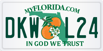 FL license plate DKWL24