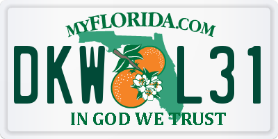FL license plate DKWL31