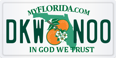 FL license plate DKWN00