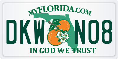 FL license plate DKWN08