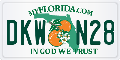 FL license plate DKWN28