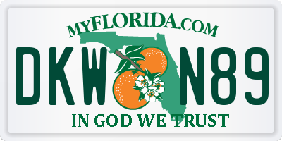 FL license plate DKWN89