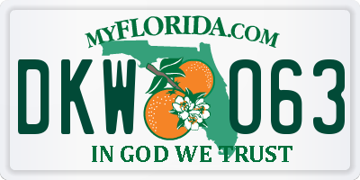 FL license plate DKWO63