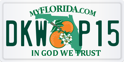 FL license plate DKWP15