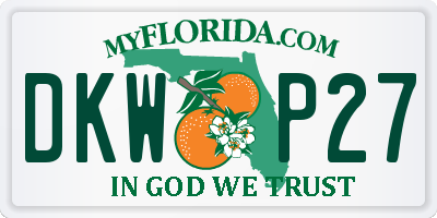 FL license plate DKWP27