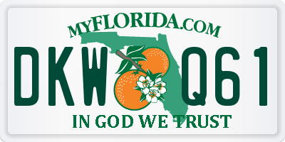 FL license plate DKWQ61