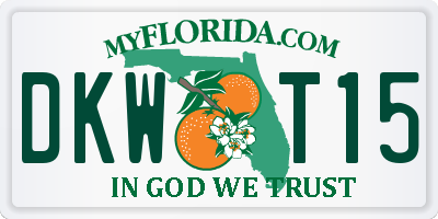 FL license plate DKWT15