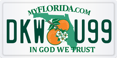 FL license plate DKWU99