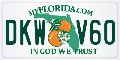 FL license plate DKWV60