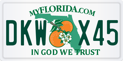FL license plate DKWX45