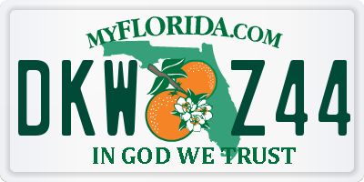 FL license plate DKWZ44