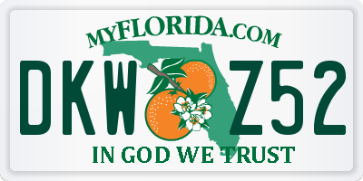 FL license plate DKWZ52