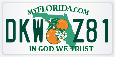 FL license plate DKWZ81