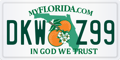 FL license plate DKWZ99