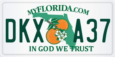 FL license plate DKXA37