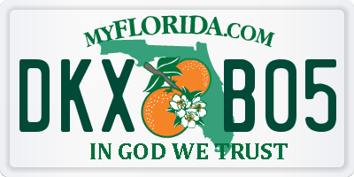FL license plate DKXB05