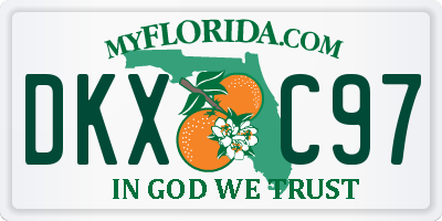 FL license plate DKXC97