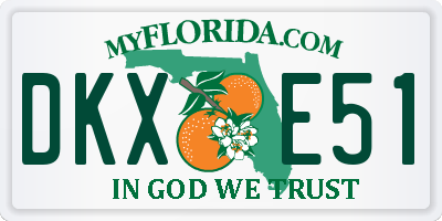 FL license plate DKXE51