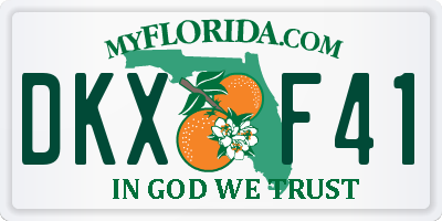 FL license plate DKXF41