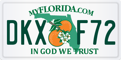 FL license plate DKXF72