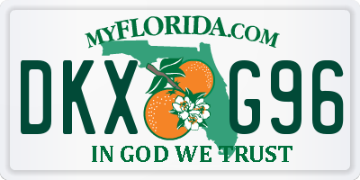 FL license plate DKXG96