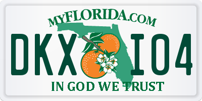 FL license plate DKXI04