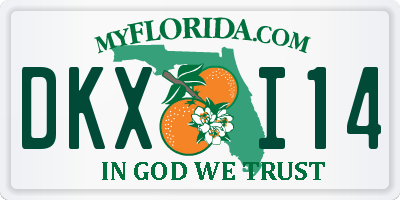 FL license plate DKXI14