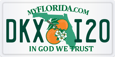 FL license plate DKXI20