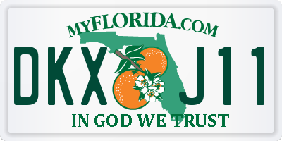 FL license plate DKXJ11
