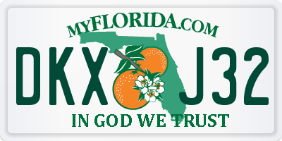 FL license plate DKXJ32