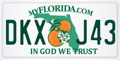 FL license plate DKXJ43