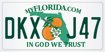 FL license plate DKXJ47