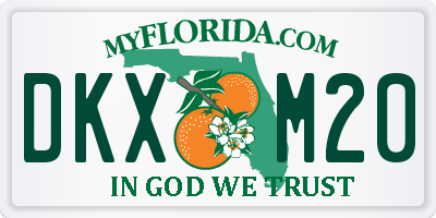 FL license plate DKXM20