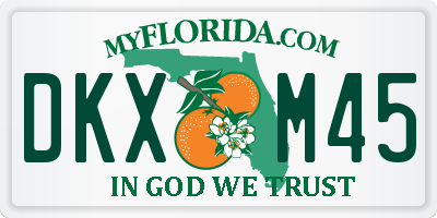 FL license plate DKXM45