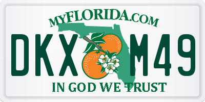FL license plate DKXM49