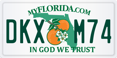 FL license plate DKXM74