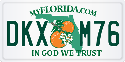 FL license plate DKXM76