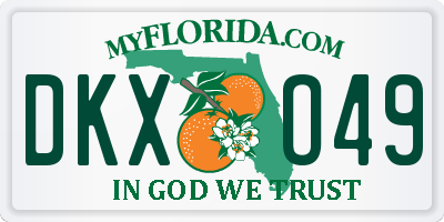 FL license plate DKXO49