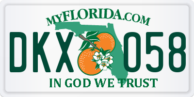 FL license plate DKXO58