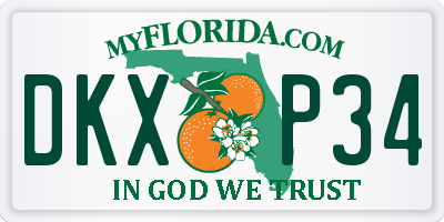 FL license plate DKXP34