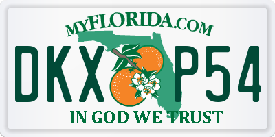 FL license plate DKXP54