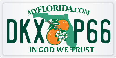 FL license plate DKXP66