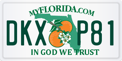 FL license plate DKXP81