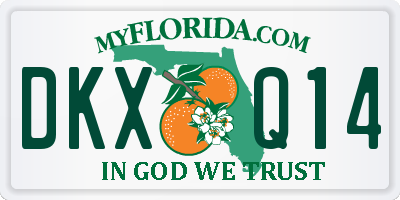 FL license plate DKXQ14