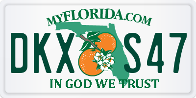 FL license plate DKXS47