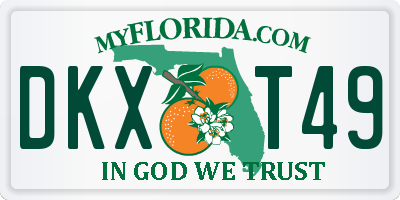 FL license plate DKXT49
