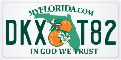 FL license plate DKXT82