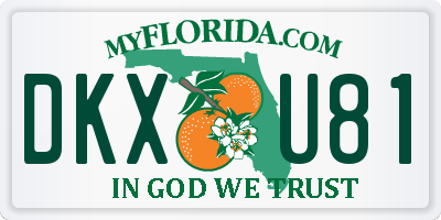 FL license plate DKXU81