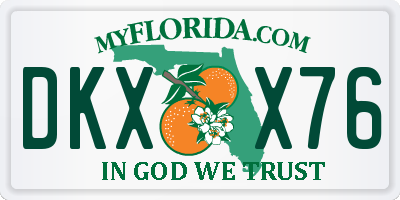 FL license plate DKXX76